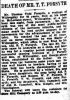 Death T T Forsyth Sydney Morning Herald 3 aug 1921 page 10