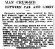 Report Death Herbert Charlton Forsyth SMH 27 July 1927